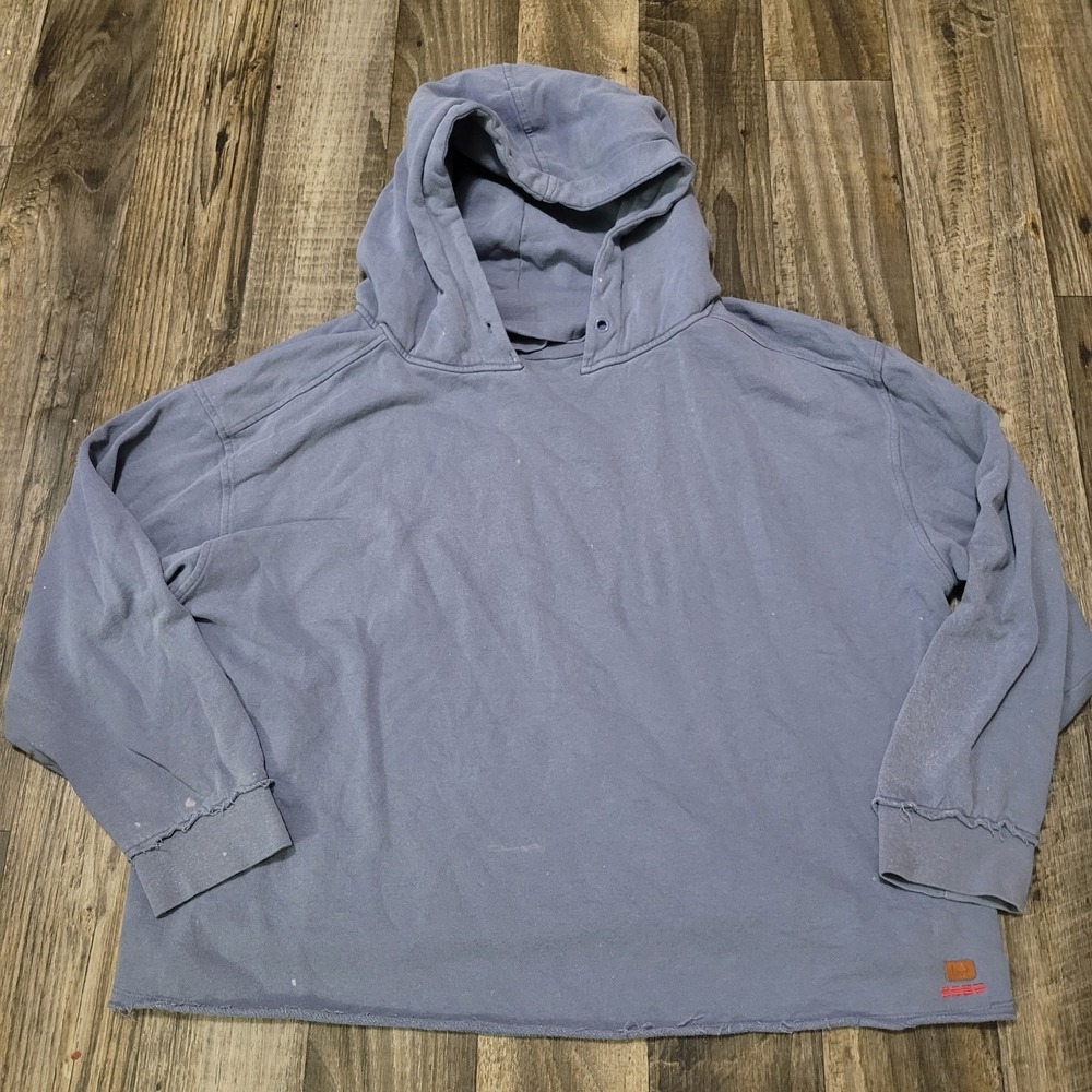 Peace Love World Women's Blue Pullover Hoodie XL (Stains)